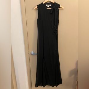 DVF silk wrap around long dress
